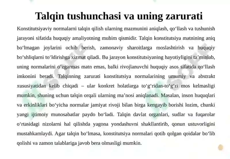 Konstitutsiyaning Respublika manfaatlarini qat'iy tadqiq etishga doir tadqiqot ishi 6