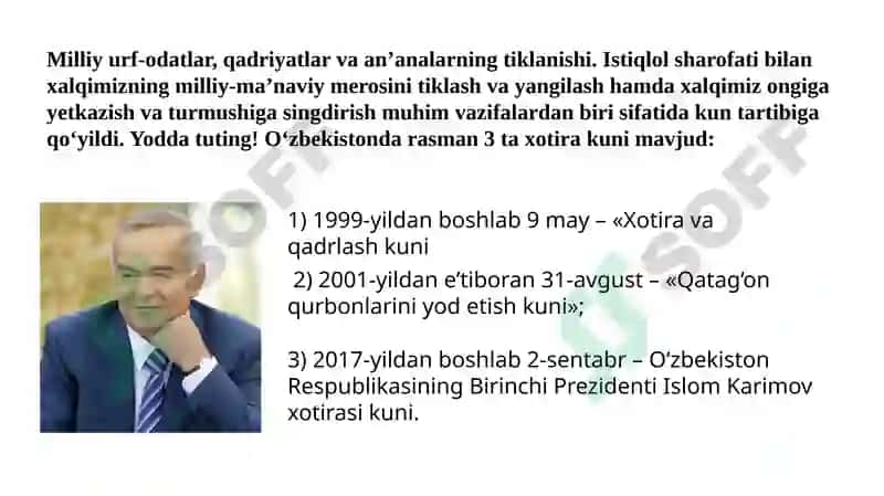 Mustaqillik yillarida O’zbekistondagi ma’naviy va madaniy taraqqiyot 6