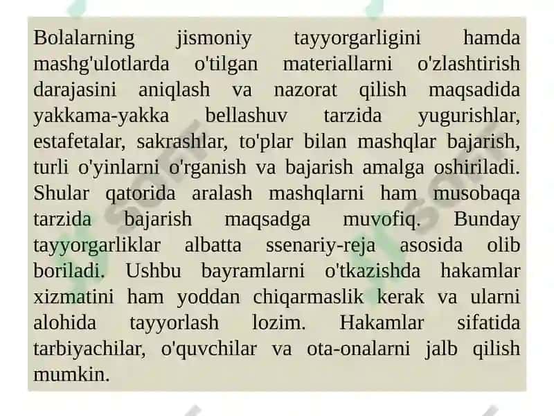5-Mavzu: Sportbayramlarini tashkil qilish va o‘tkazish 6