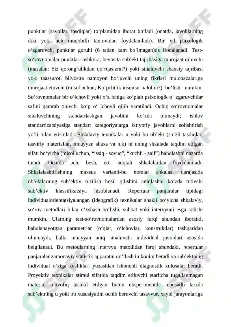 Nevrotik holatlarni diyagnostika metodikalari 6