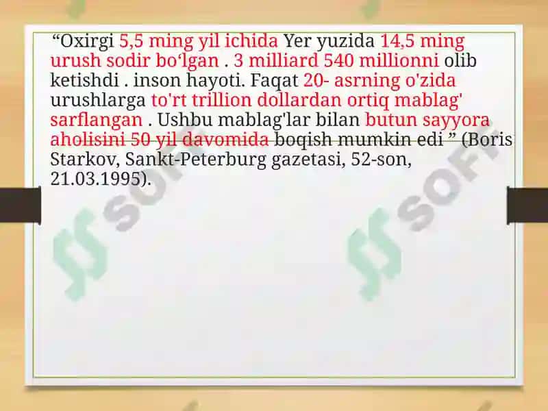 Zamonaviy o'q-dorilarning halokatli ta'sirining xususiyatlari 6