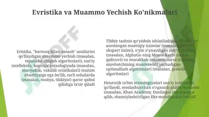 Heuristik ta'lim texnologiyalari asosida o'qitish 6