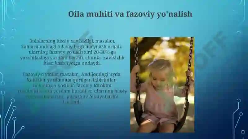 Bolalarda fazoda mo‘ljal olishni rivojlantirishning hissiy asosi 6