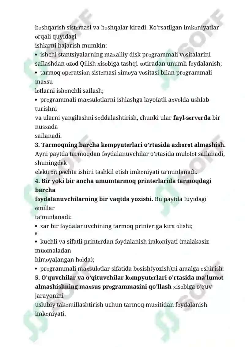 Kompyuter tarmoqlari, global tarmoqlar 6