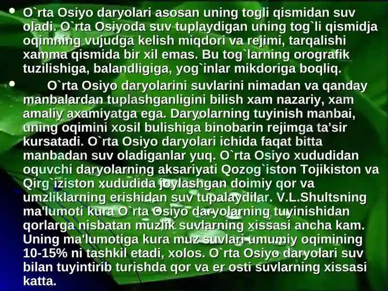 O’RTA OSIYO GEOGRAFIYASI 6