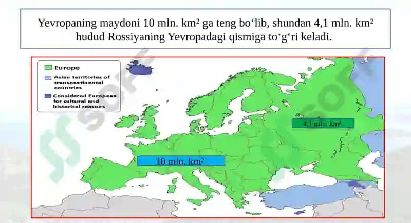 Yevropaning geografik oʻrni 6