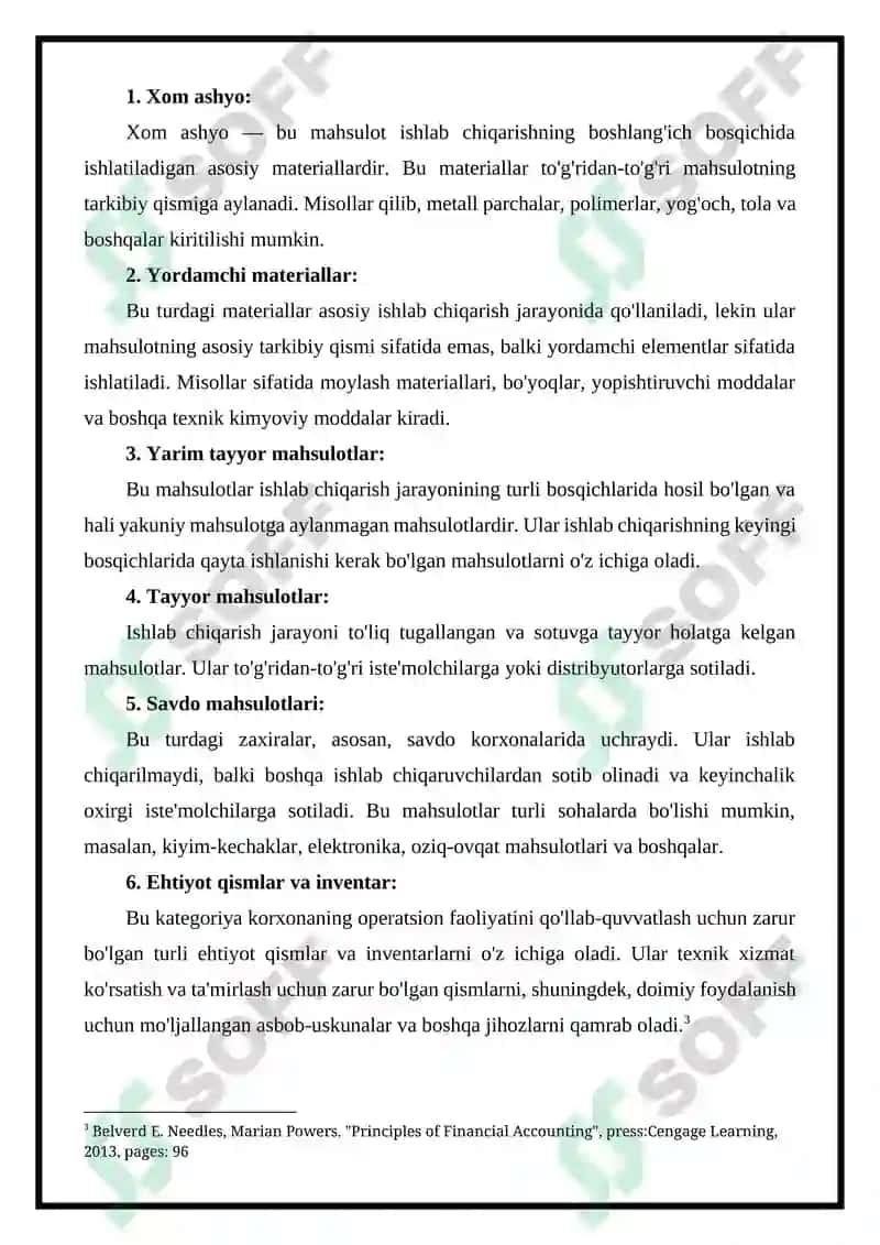 Tovar-moddiy zaxiralar 6