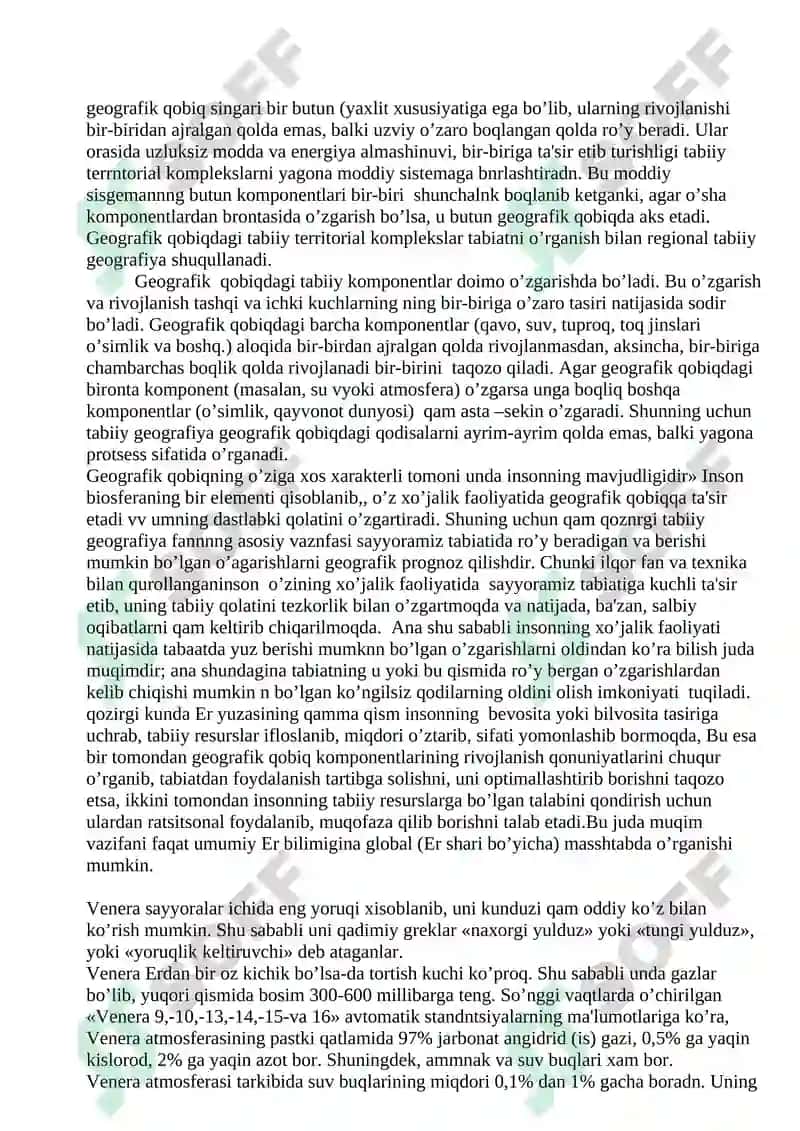 YORDAMChI MAKTABDA GЕOGRAFIYA O’QITISh MЕTODIKASI 6