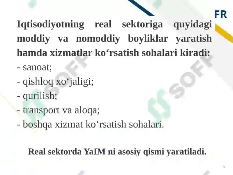 REAL SEKTORNING MAKROIQTISODIY TAHLILI 6