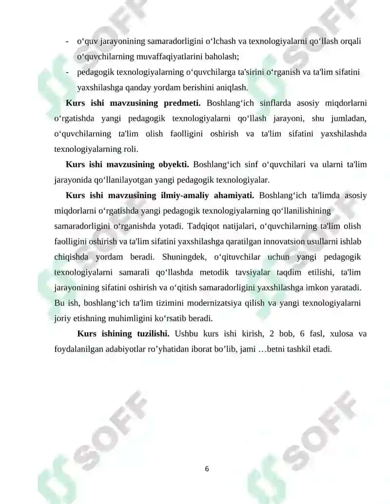 BOSHLANG'ICH SINFLARDA ASOSIY MIQDORLARNI O‘RGATISH JARAYONIDA YANGI PEDAGOGIK TEXNOLOGIYALARDAN FOYDALANISH 6