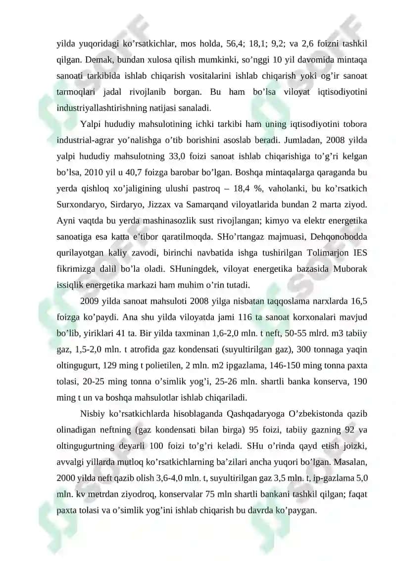 Qashqadaryo mintaqasining ijtimoiy-iqtisodiy rivojlanishining asosiy muammolari va yo‘nalishlarini aniqlash 6