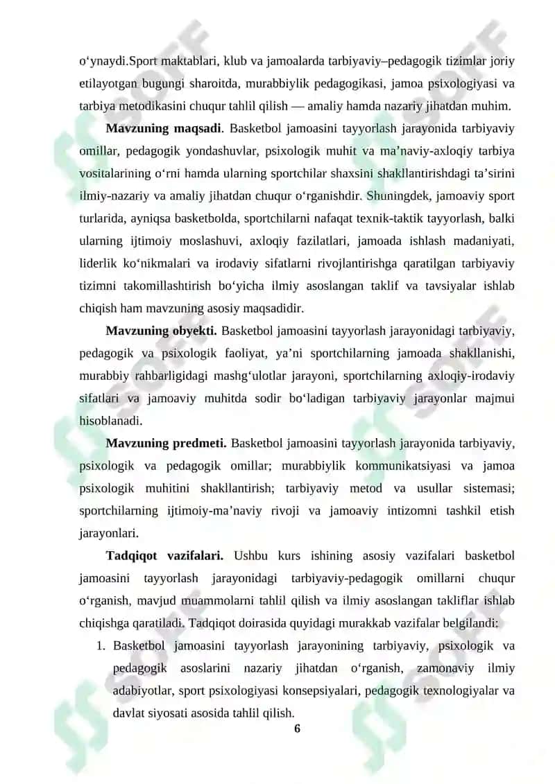 BASKETBOL JAMOASINI TAYYORLASH 6