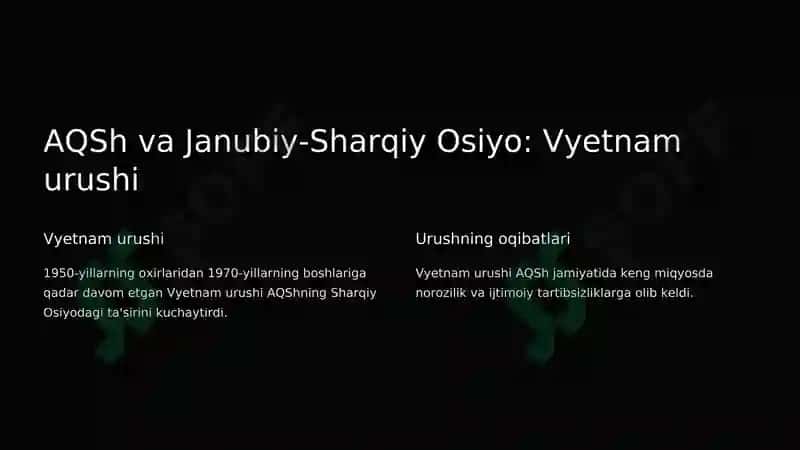 AQSh ikkinchi jahon urushidan keyingi davri 6