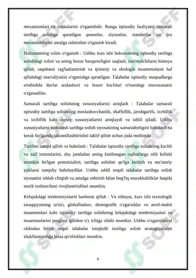 IQTISODIYOTNI TARTIBGA SOLISH ZARURIYATI VA XUSUSIYATLARI 6