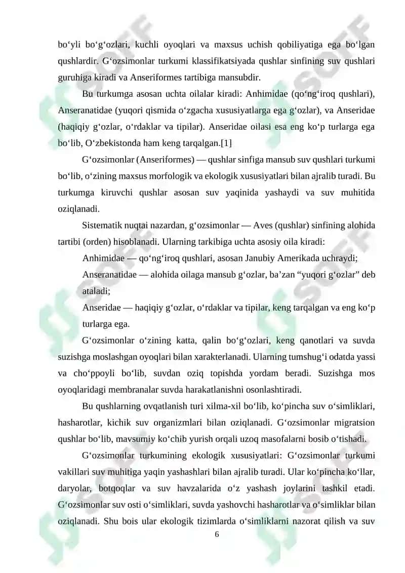 GʻОZSIMONLАR TURKUMI HАQIDА UMUMIY TUSHUNCHА 6