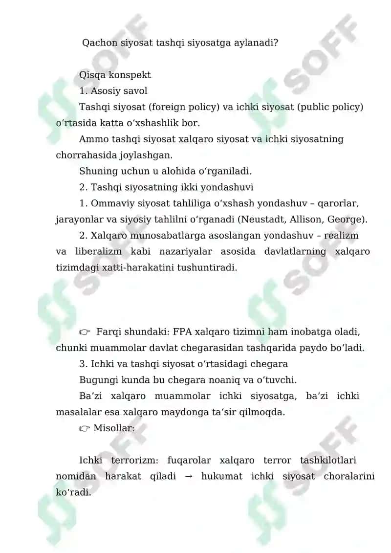 “Jonathan Paquin ning Foreign Policy analysis kitobining 1- 40 sahifalari tarjimasi” 6