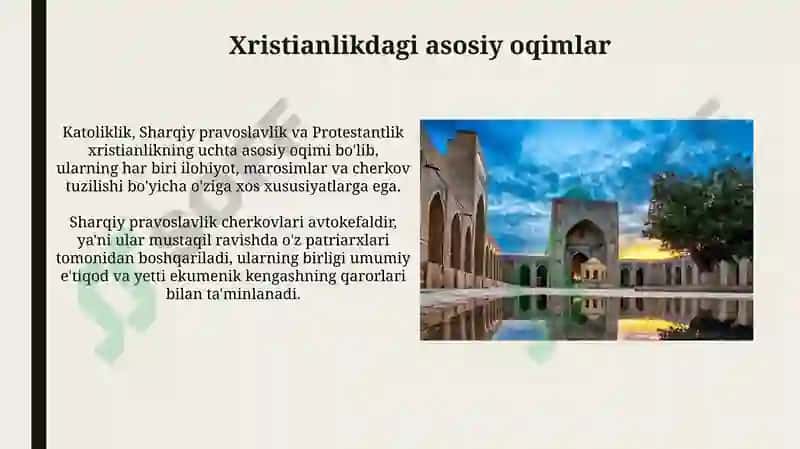 Xristian dini tarixi va asosiy g‘oyalari 6