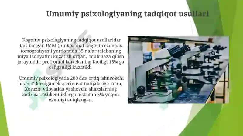 Umumiy Pisixologiya Fanining Tadqiqot Metodlari 6