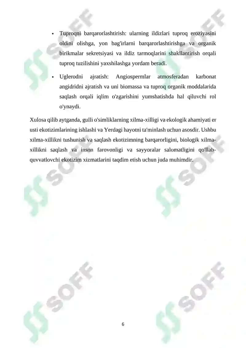 GULLI OʻSIMLIKLARNING KELIB CHIQISHI 6