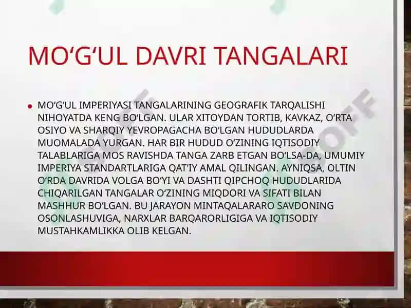 Moʻgʻul davri tangalari 6