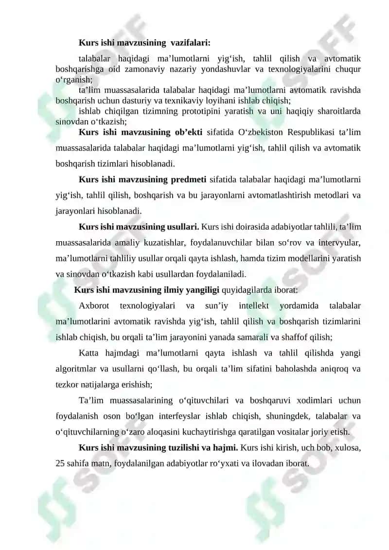 TALABALARNING O'ZLASHTIRISH BAHOLASH QAYDNOMASI TIZIMI 6