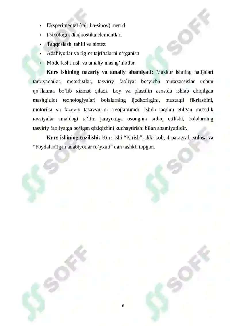 Loy va plastilin yordamida bolalarda tasviriy va konstruktiv ijodkorlikni rivojlantrish 6