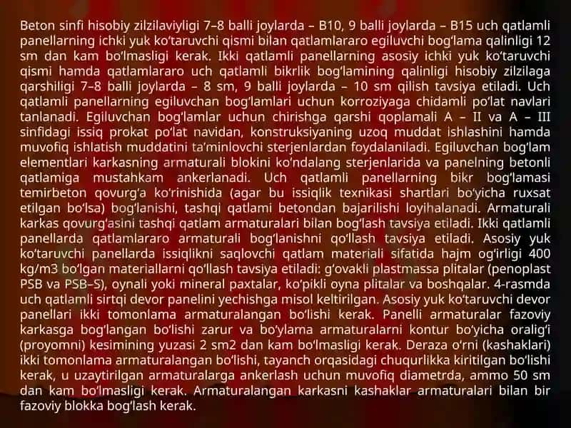 Fuqaro binolarning qavatlararo yopmalari 6