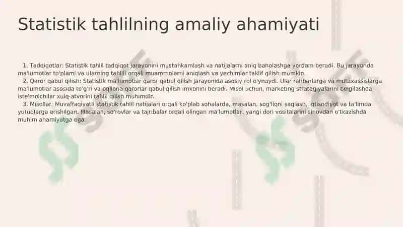 Statistik tahlil qilish vositasi 6