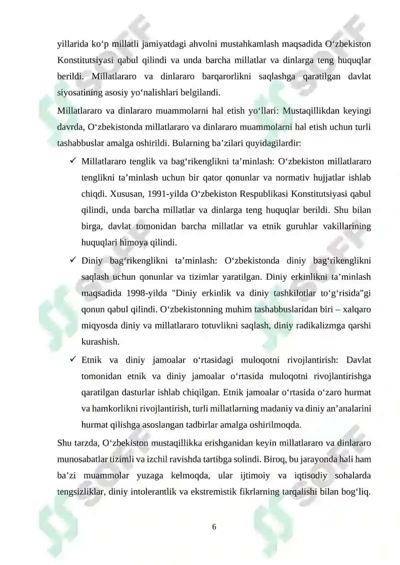 Oʻzbekistonda millatlararo va dinlararo munosabatlar 6
