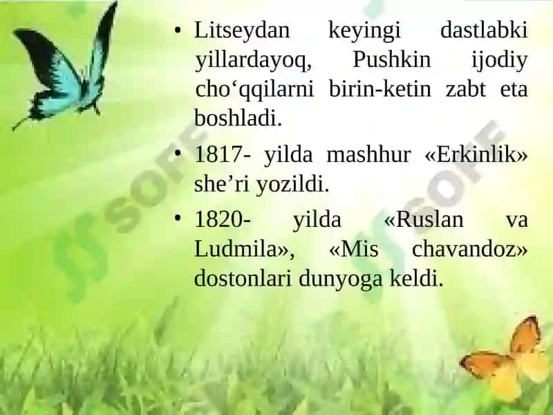 A.S. Pushkiniyodibilantanishish 6