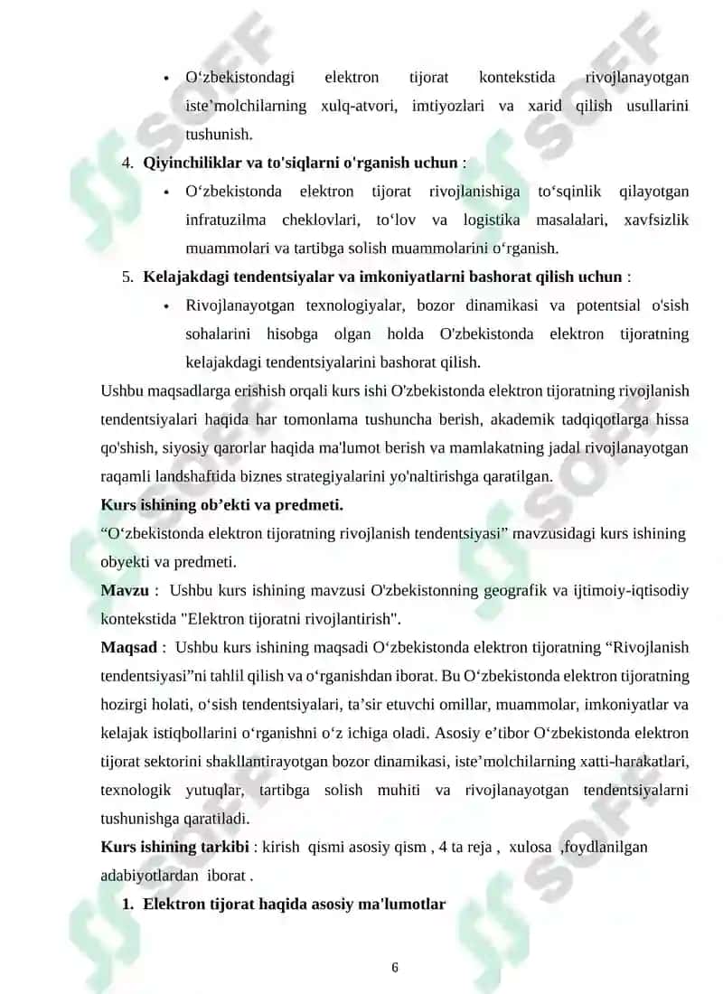 "O‘zbekistonda elektron tijoratni o‘rganishning ahamiyati" 6