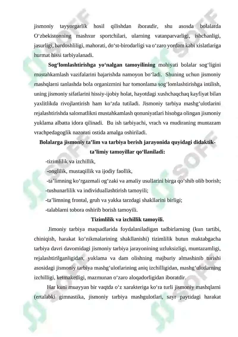 Maktabgacha ta’lim yo’nalishi (kechki) guruh talabasi 6