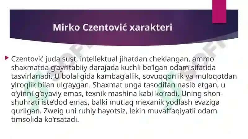 Stefan Zweigning “Shaxmat novellasi” asari tahlili 6