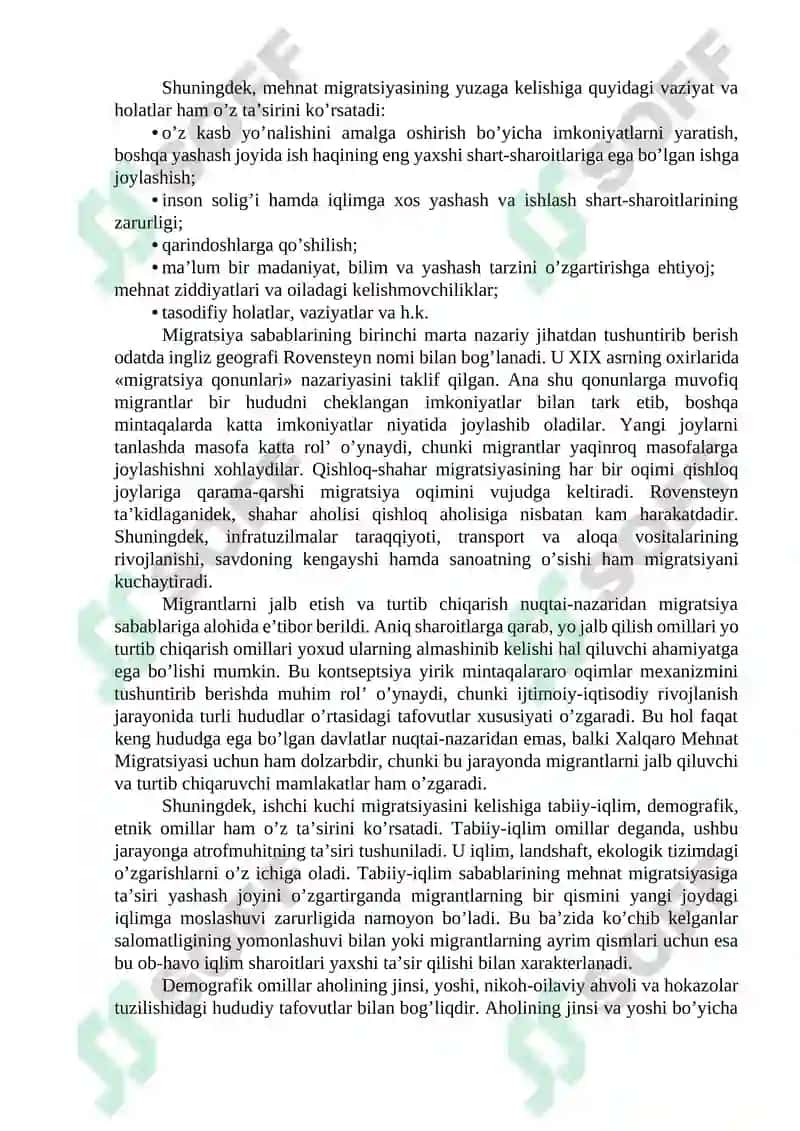 Ishchi kuchi migrаtsiyаsi vа uning mehnаt bоzоrigа tа’siri 6