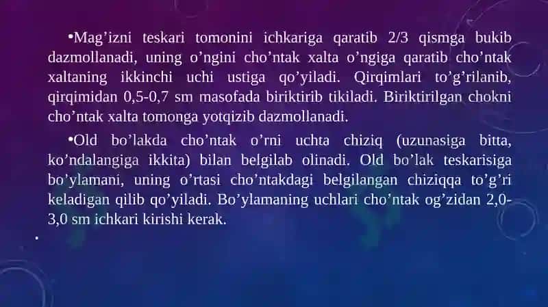 Ayollar va bola kiyimlari dacho'ntaklarga ishlov berish 6