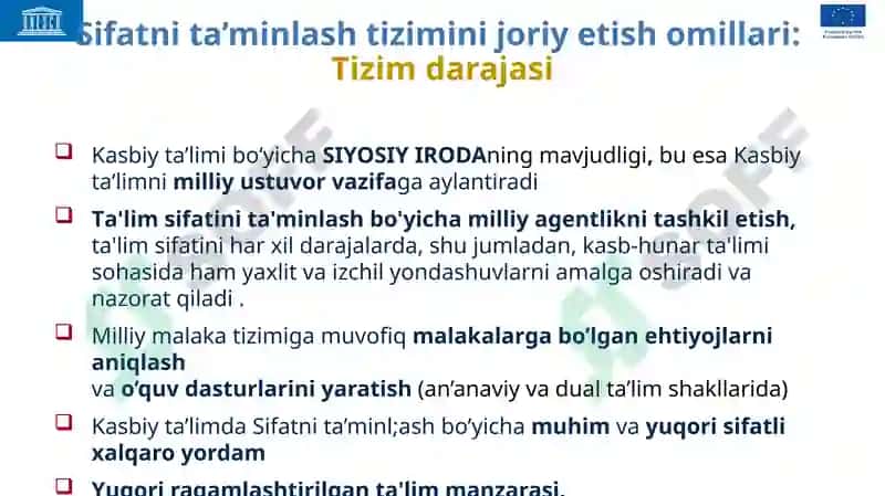 Sifatni ta’minlash me’yori 6