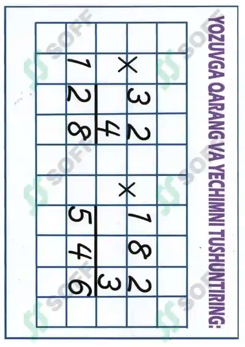 Boshlang'ich sinflar uchun Matematika 3-sinf. Ko'rgazmalar to'plami 6