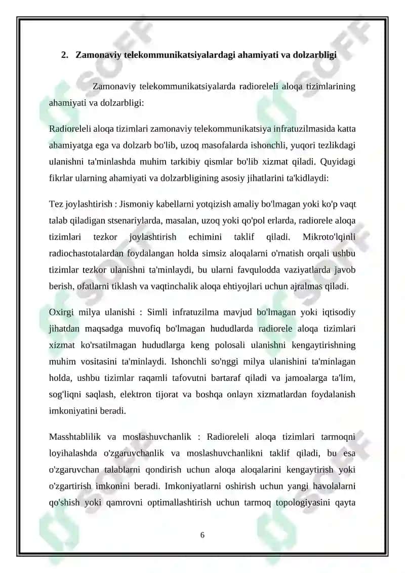 Radioreleyli aloqa liniyalarini tashkil etish 6