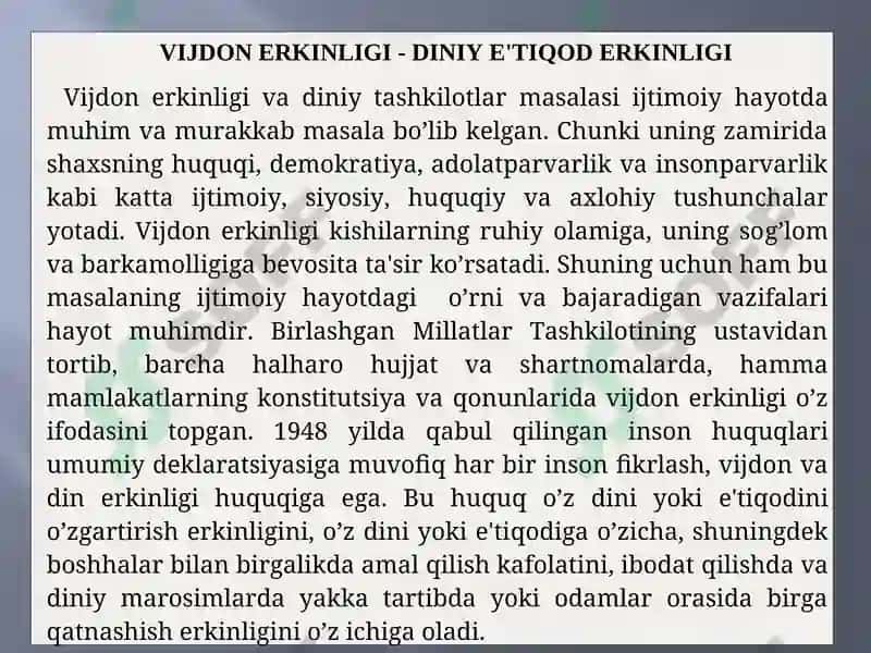 O'zbekistonda Faoliyat Yuritayotgan Diniy Tashkilotlar 6