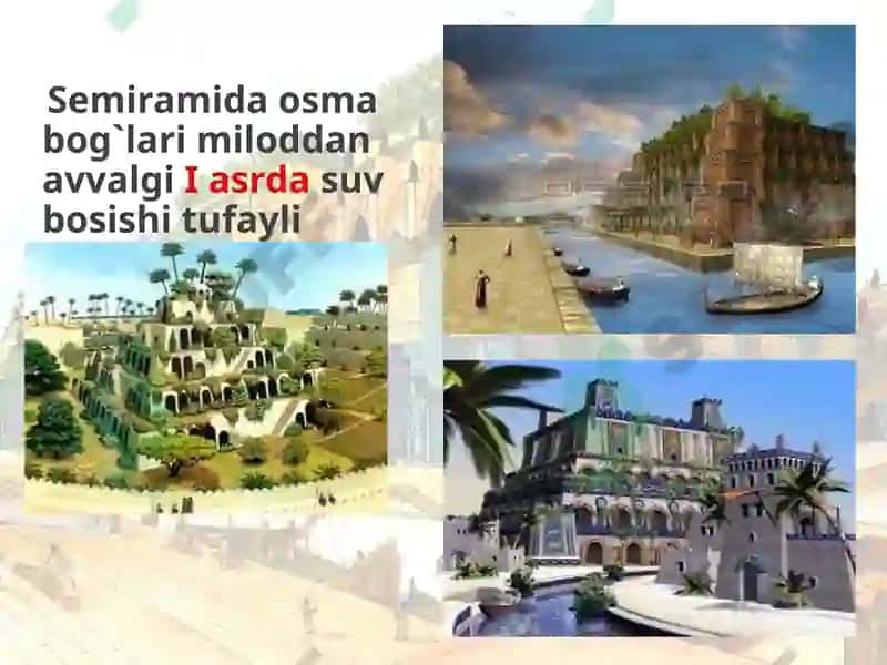 Qadimgi dunyoning yetti mo`jizasi Дунёнинг етти мужизаси 6