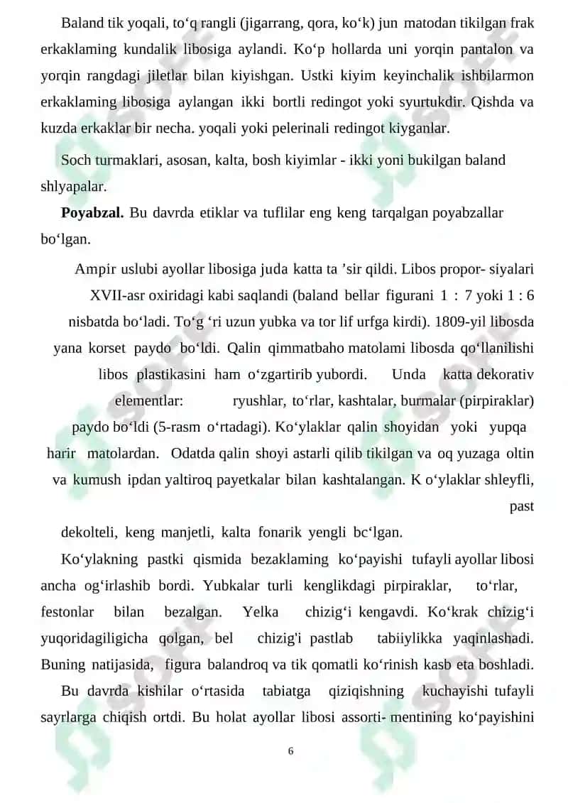 O’zbek milliy bosh kiyimlari KURS ISHI 6