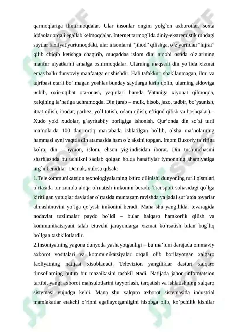 Kiber makon kiber terorizm kiber zo’ravonlik tushunchalarining mohiyati 6