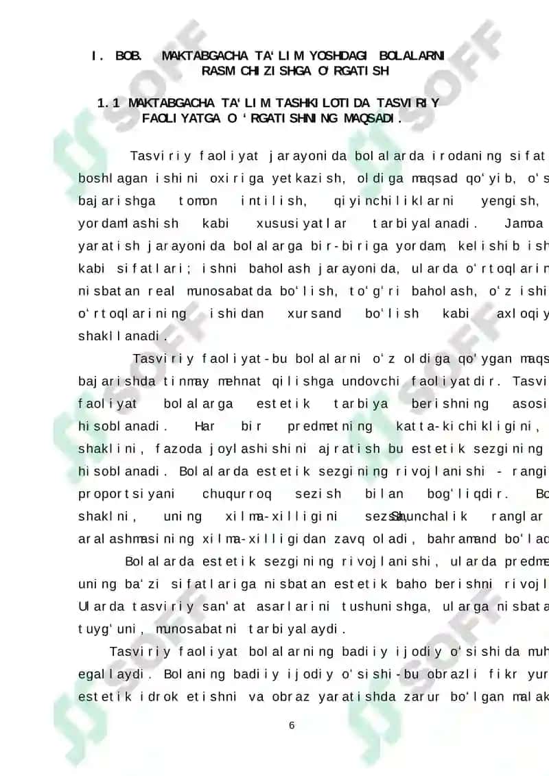 MAKTABGACHA TAʻLIM YOSHDAGI BOLALARNI RASM CHIZISHGA OʻRGATISH 6