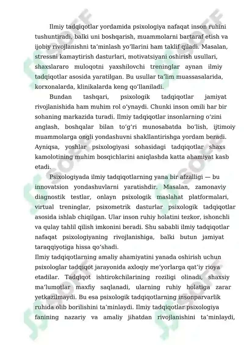 PSIXOLOGIK TADQIQOT TARKIBI VA MANTIQIY IZCHILLIGI 6