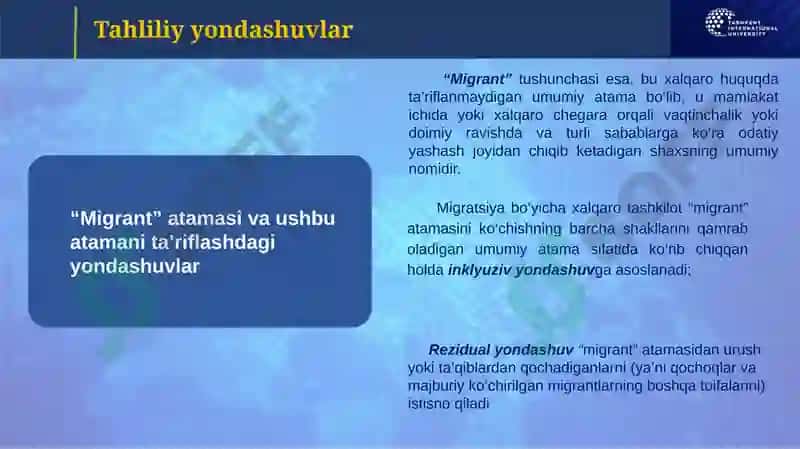 Xalqaro migratsiya huquqi fani 6