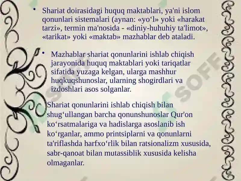 Islomda sunniylik, shialik va horijiylik 6