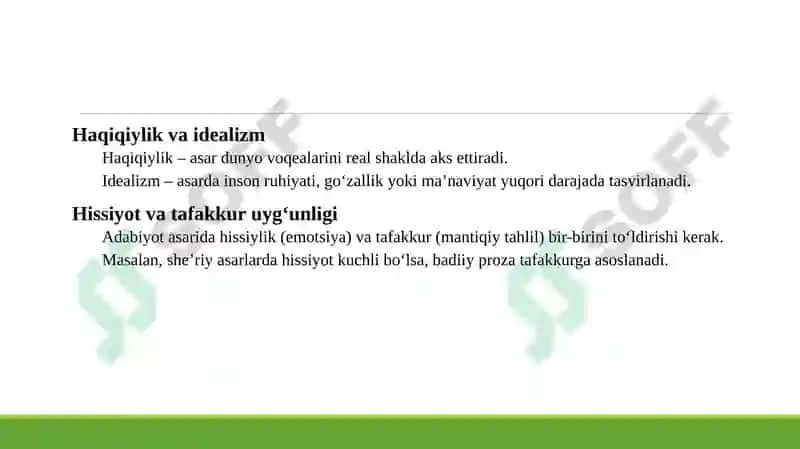 "Adabiyot nazariyasi"kitobidan "Adabiy-estetik kategoriyalar"boʻlimini oʻrganish 6