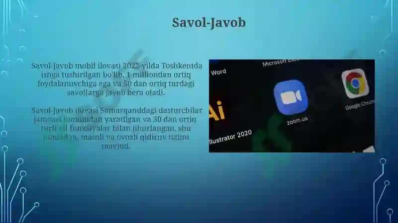 Mobil ilovalarning texnik va dasturiy ta'minotini yaratish 6