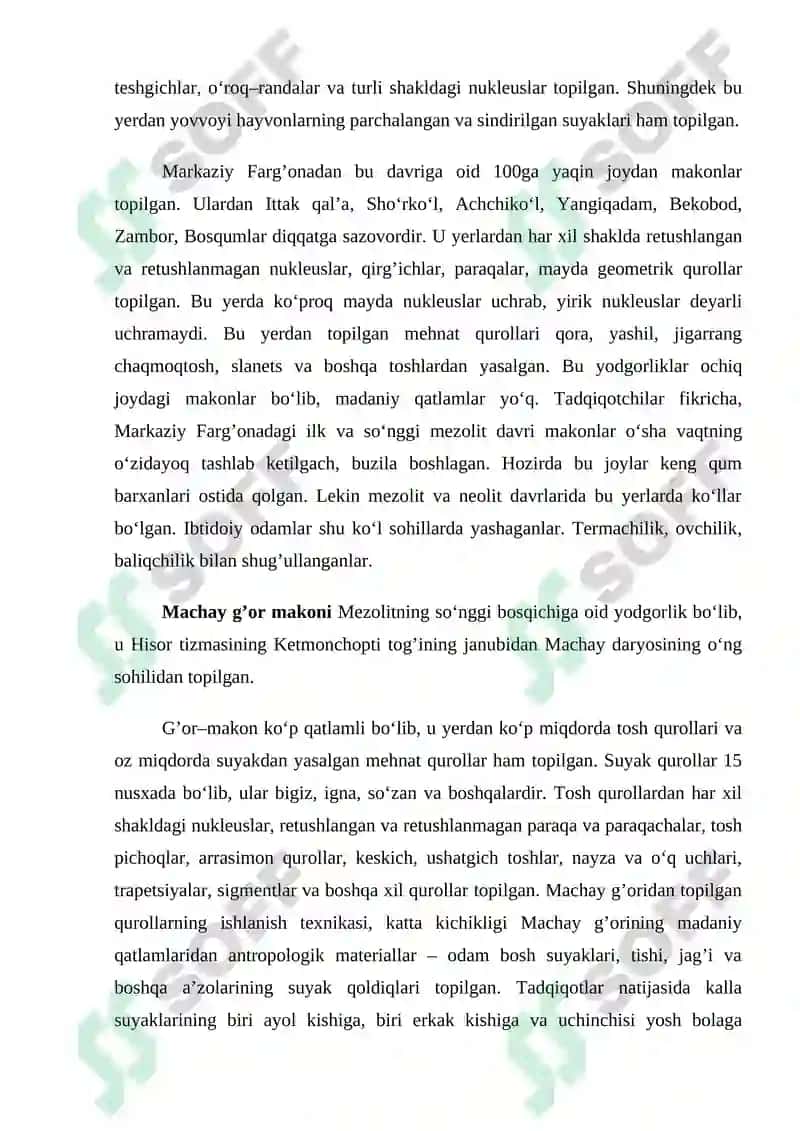Mezolit davri o’rganish tarixi 6