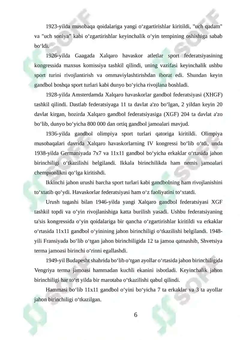 Qo‘l to‘pi o‘yinining tarixi, qoidalari, texnikasi va taktikasining tasnifi 6